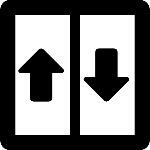 Directional arrows of elevator